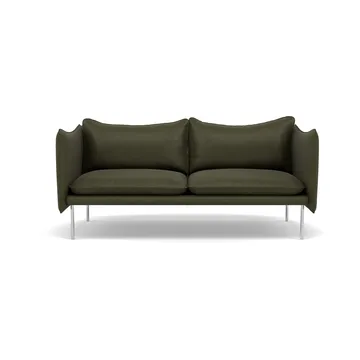 Tiki Sofa 2 Sitz - Vintage Olive-polished stainless steel - Fogia