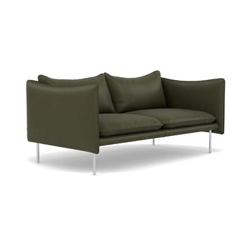 Tiki Sofa 2 Sitz - Vintage Olive-polished stainless steel - Fogia
