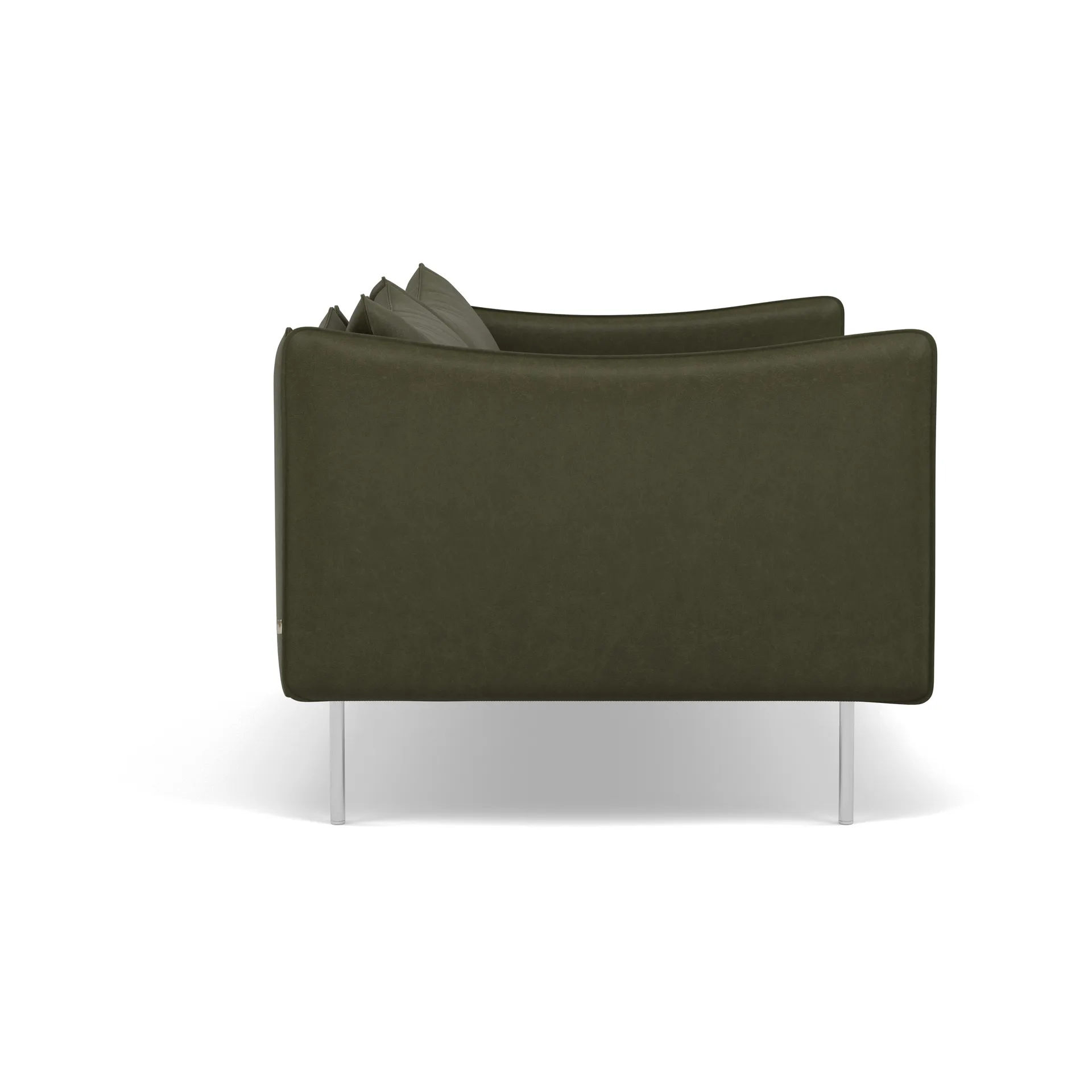 Tiki Sofa 2 Sitz, Vintage Olive-polished stainless steel Fogia