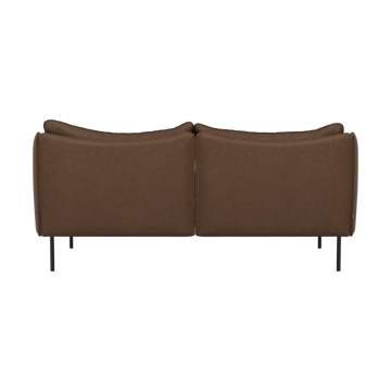 Tiki Sofa 2 Sitz - Vintage Tabacco-svarta stahlbein - Fogia