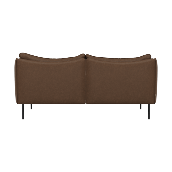 Tiki Sofa 2 Sitz, Vintage Tabacco-svarta stahlbein Fogia