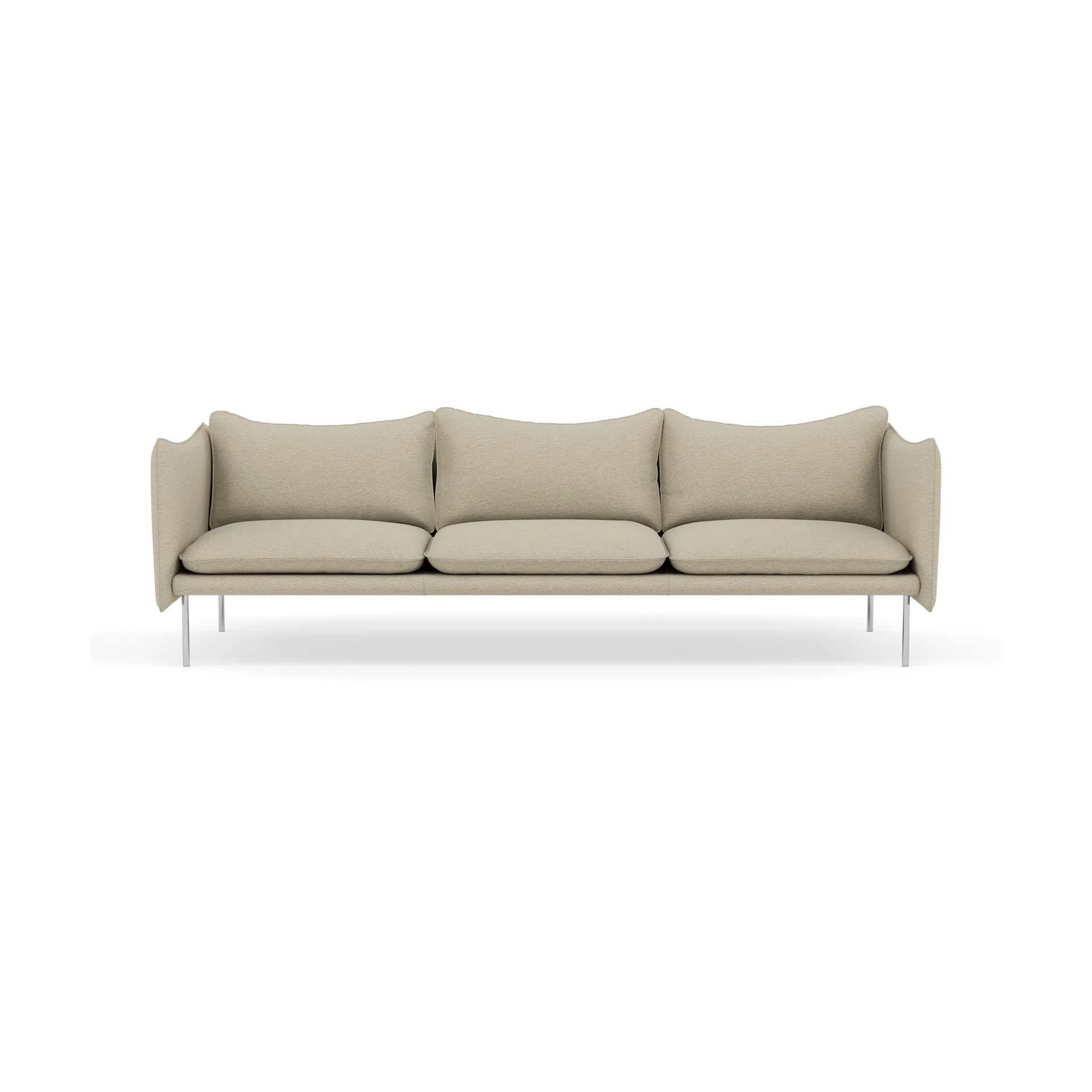Tiki Sofa 3-Sitz, Barnum 2-teilig-polished stainless steel Fogia