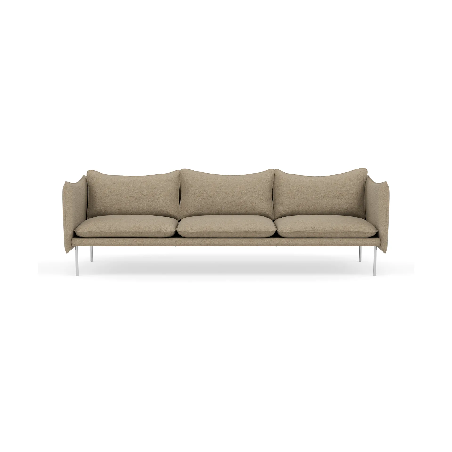 Tiki Sofa 3-Sitz, Ecriture 0240-polished stainless steel Fogia
