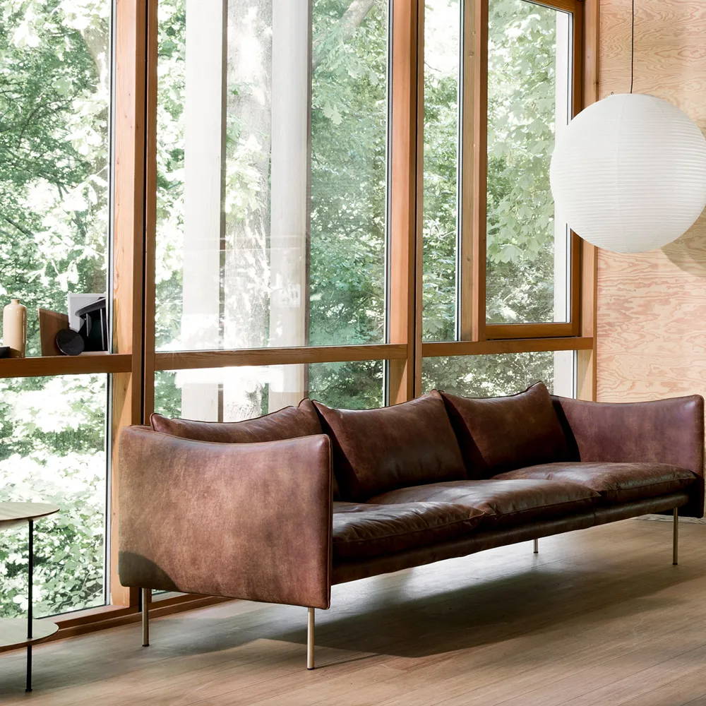 Tiki Sofa 3-Sitz, Elmotique 99001-dunkelgrau Bein Fogia