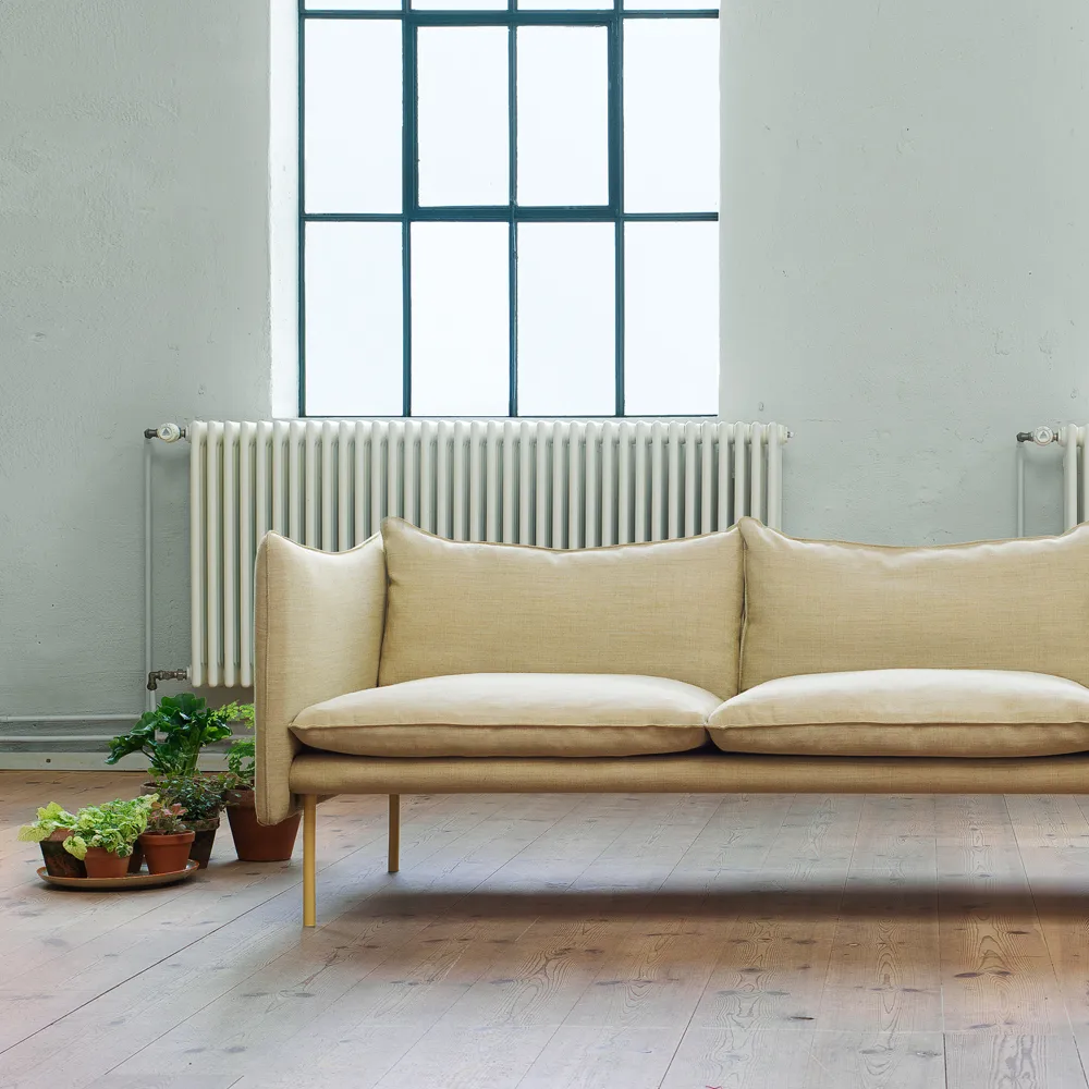 Tiki Sofa 3-Sitz, Elmotique 99001-dunkelgrau Bein Fogia