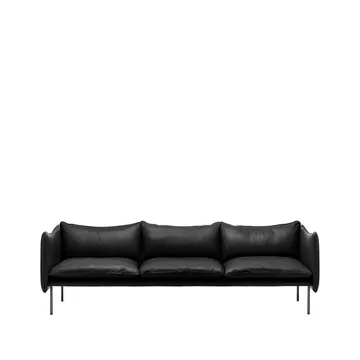Tiki Sofa 3-Sitz - Elmotique 99001-dunkelgrau Bein - Fogia