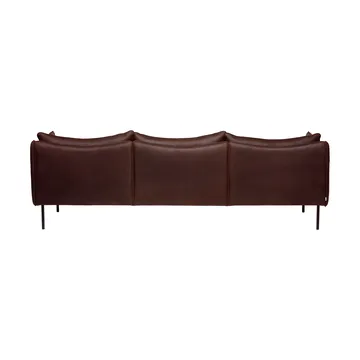 Tiki Sofa 3-Sitz - Leder Vintage Dark Chocolate – schwarze Metallbeine - Fogia