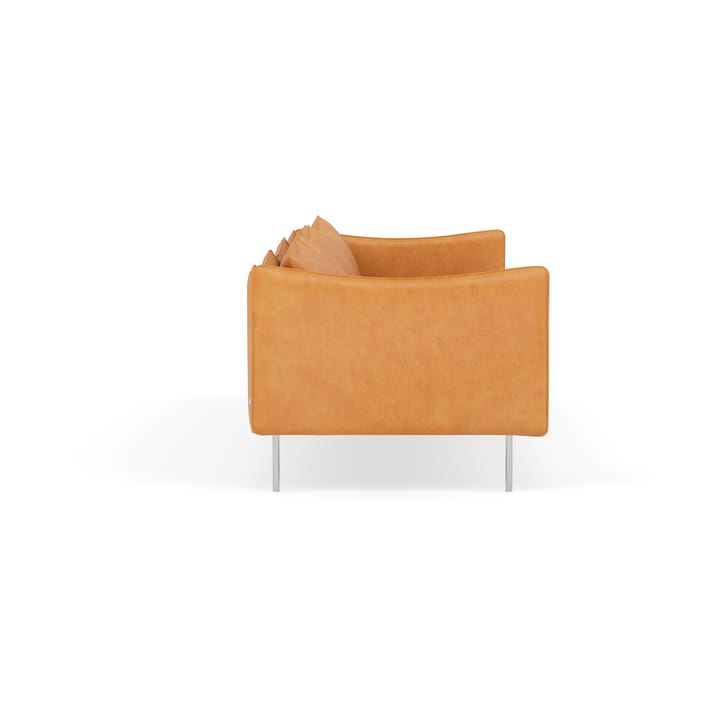 Tiki Sofa 3-Sitz, Vintage Cognac-polished stainless steel Fogia