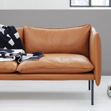 Tiki Sofa 3-Sitz - Vintage cognac-svarta Stahlbeine - Fogia