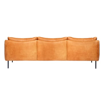 Tiki Sofa 3-Sitz - Vintage cognac-svarta Stahlbeine - Fogia
