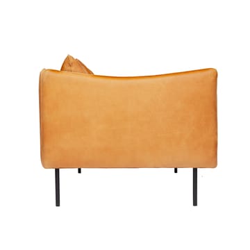 Tiki Sofa 3-Sitz - Vintage cognac-svarta Stahlbeine - Fogia