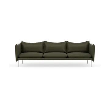 Tiki Sofa 3-Sitz - Vintage Olive-polished stainless steel - Fogia