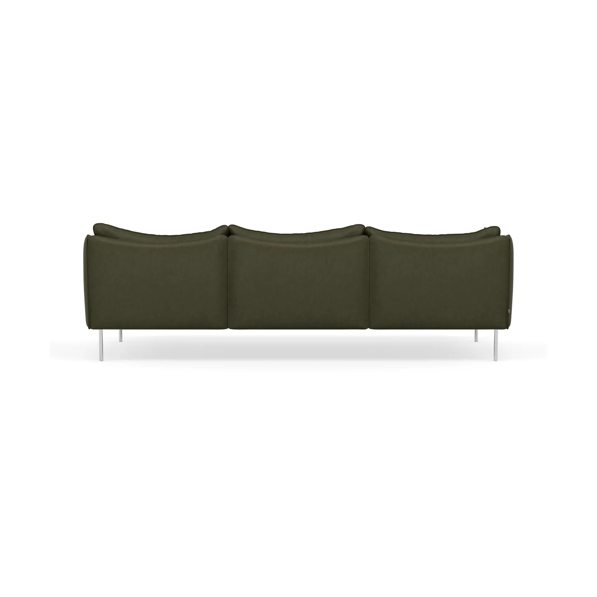 Tiki Sofa 3-Sitz, Vintage Olive-polished stainless steel Fogia