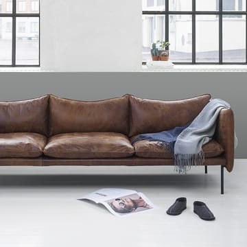 Tiki Sofa 3-Sitz - Vintage Rangers brun-schwarz Beine - Fogia