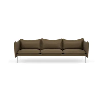 Tiki Sofa 3-Sitz - Vintage Tabacco-polished stainless steel - Fogia
