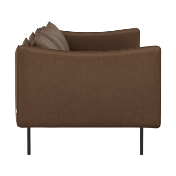 Tiki Sofa 3-Sitz - Vintage Tabacco-schwarz Stahlbein - Fogia