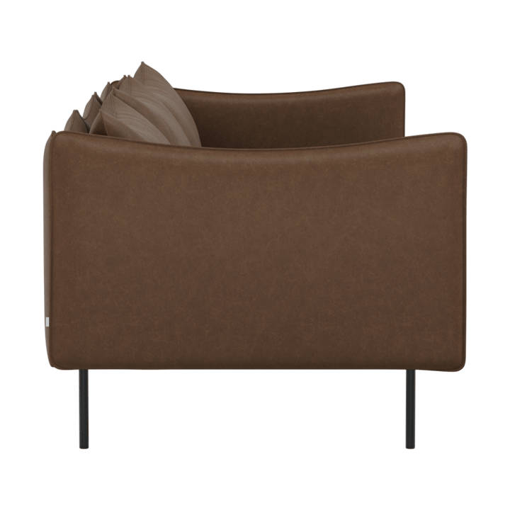 Tiki Sofa 3-Sitz, Vintage Tabacco-schwarz Stahlbein Fogia