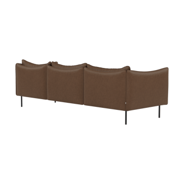 Tiki Sofa 3-Sitz - Vintage Tabacco-schwarz Stahlbein - Fogia