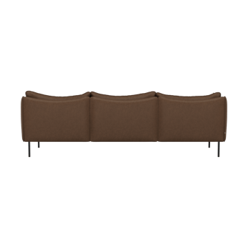 Tiki Sofa 3-Sitz - Vintage Tabacco-schwarz Stahlbein - Fogia