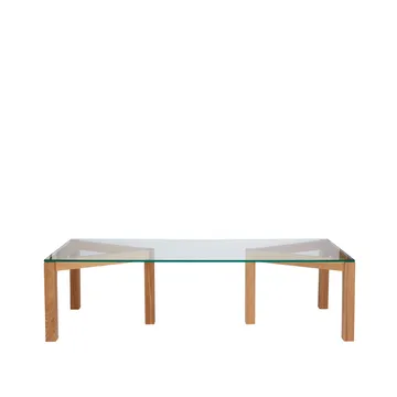 Winwin Couchtisch - glas klar, elfenbein - Fogia