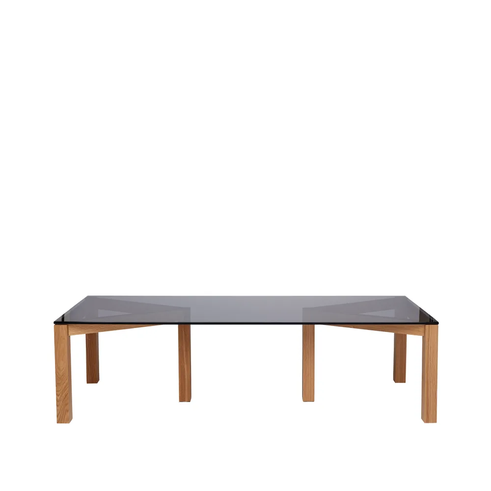 Winwin Couchtisch, Rauchgetöntes Glas, Elfenbein Fogia