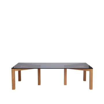 Winwin Couchtisch - Rauchgetöntes Glas, Elfenbein - Fogia