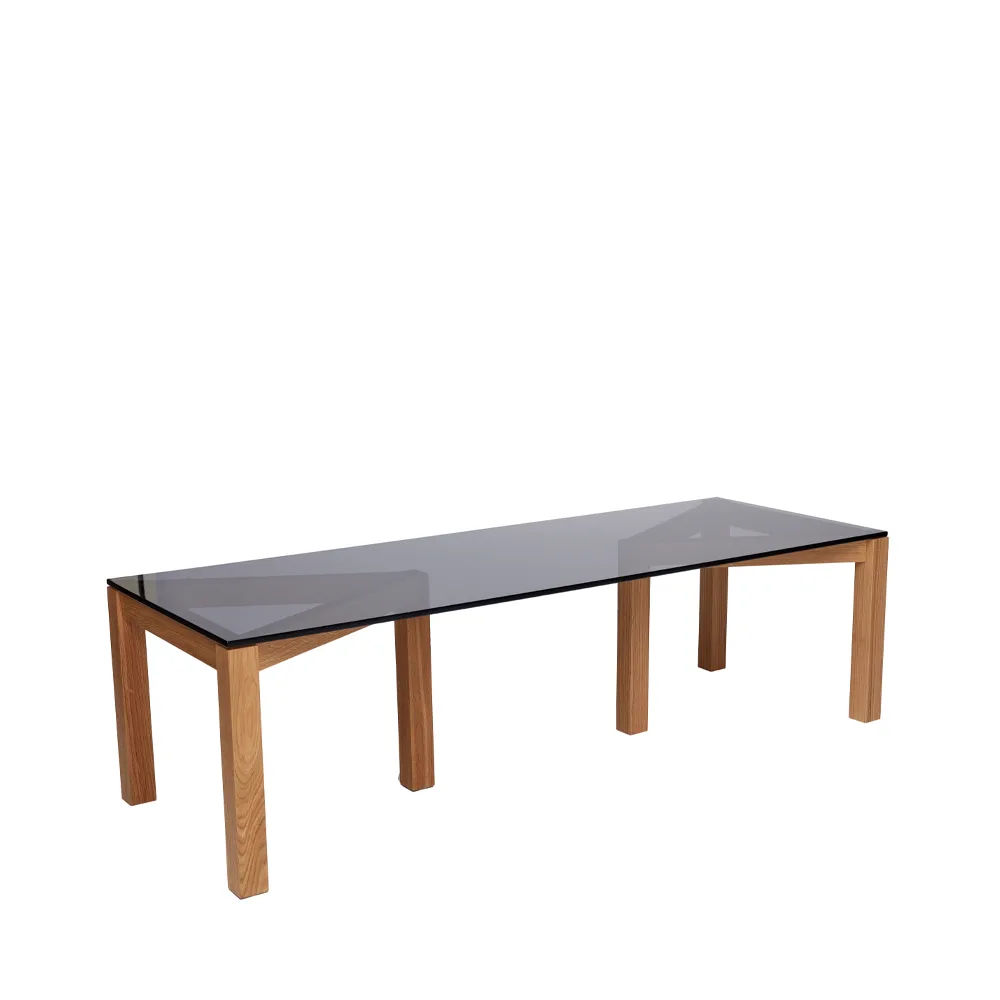 Winwin Couchtisch, Rauchgetöntes Glas, Elfenbein Fogia