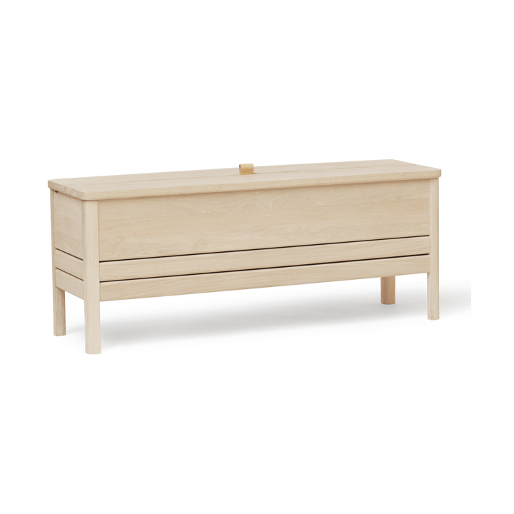 A Line Aufbewahrungsbank 111 cm, Weiße Eiche Form & Refine