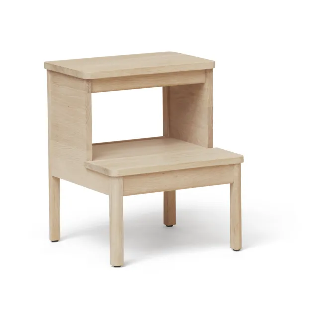 A line Tritthocker, Weiße Eiche Form & Refine