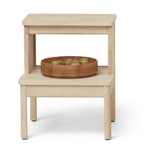 A line Tritthocker, Weiße Eiche Form & Refine