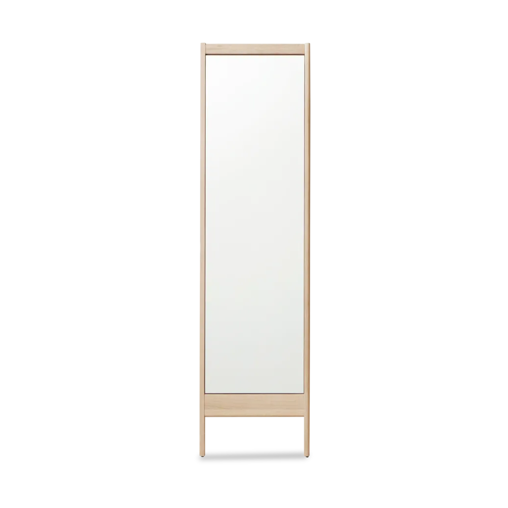 A Line Wandspiegel, Weiße Eiche Form & Refine