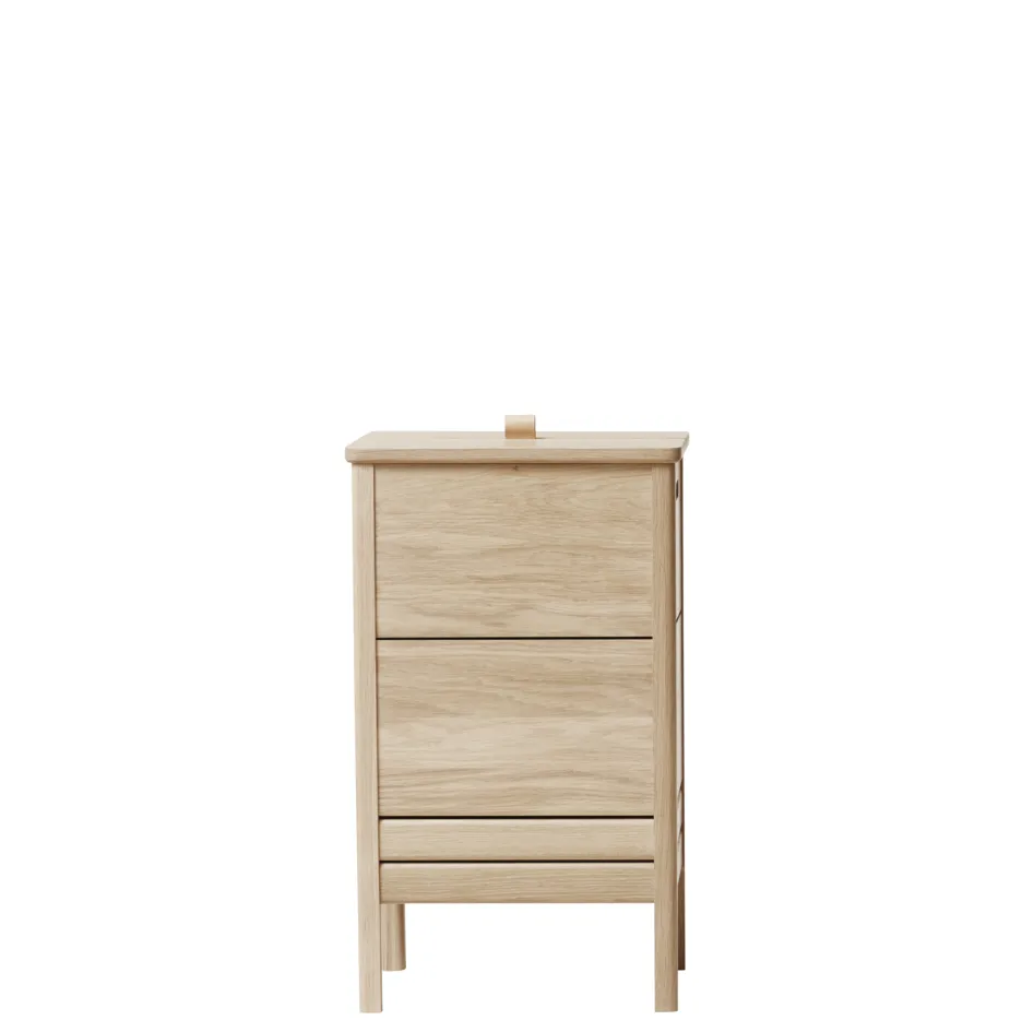 A Line Wäschekorb, Weiße Eiche Form & Refine