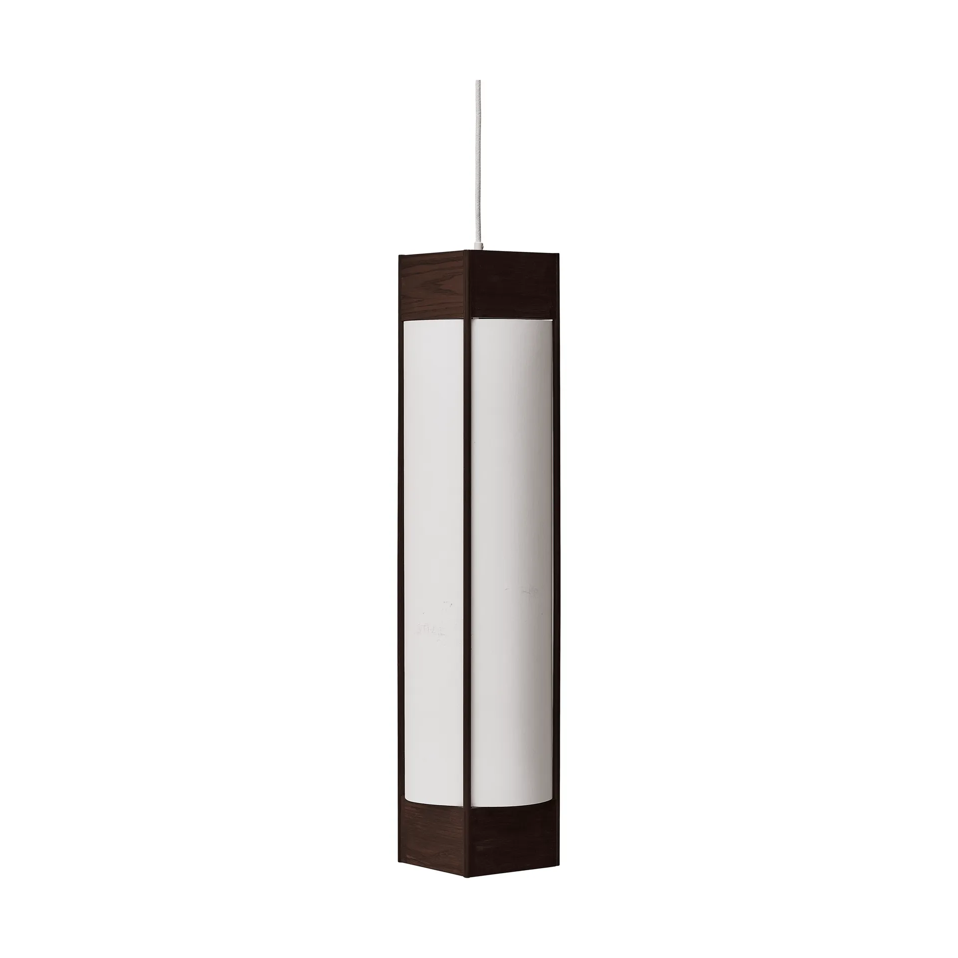 Andon Pendelleuchte, Dunkelbraune Esche, long Form & Refine