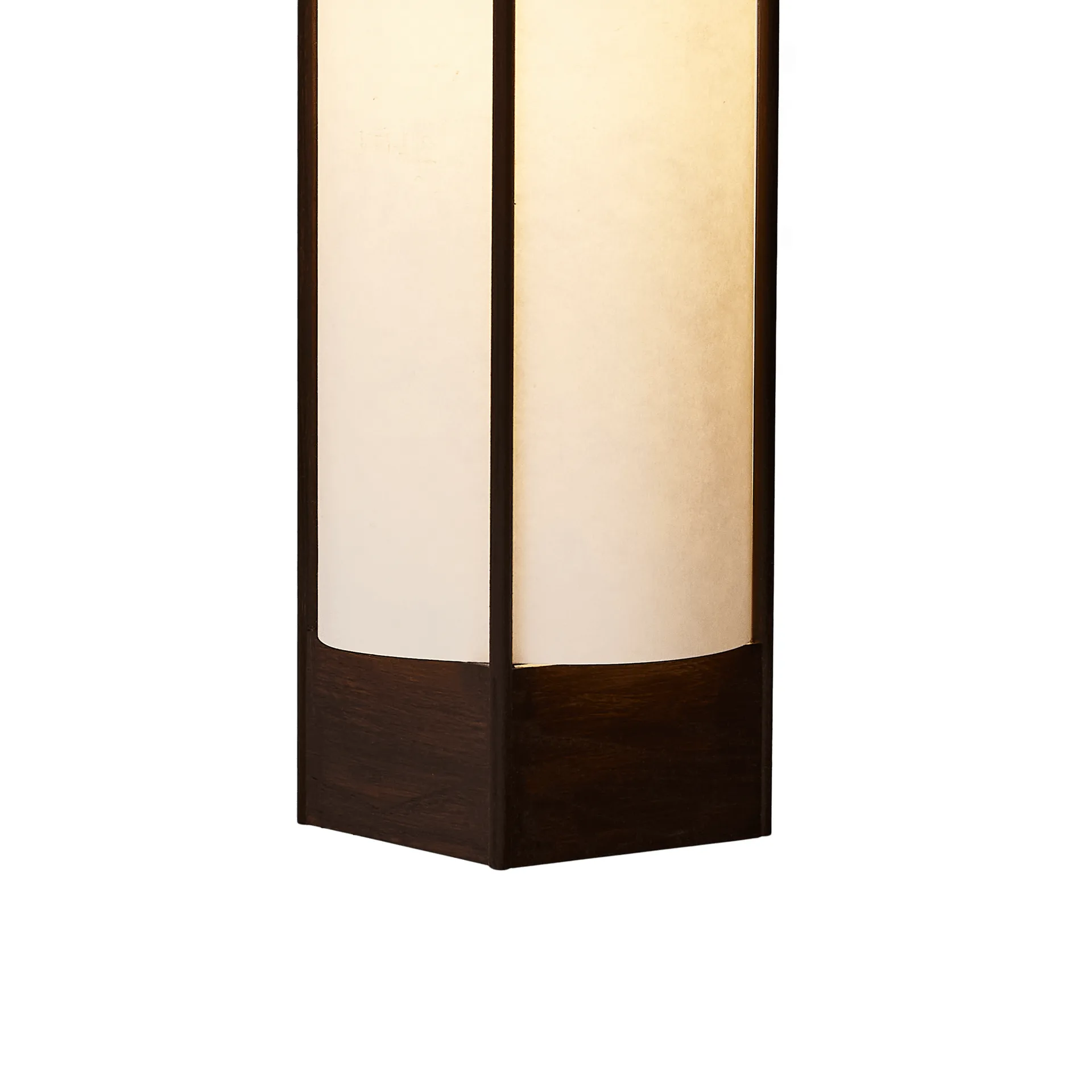 Andon Pendelleuchte, Dunkelbraune Esche, long Form & Refine