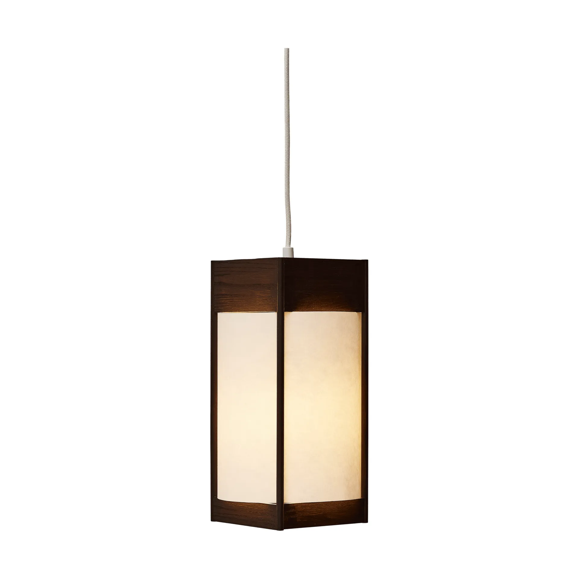 Andon Pendelleuchte, Dunkelbraune Esche, Medium Form & Refine