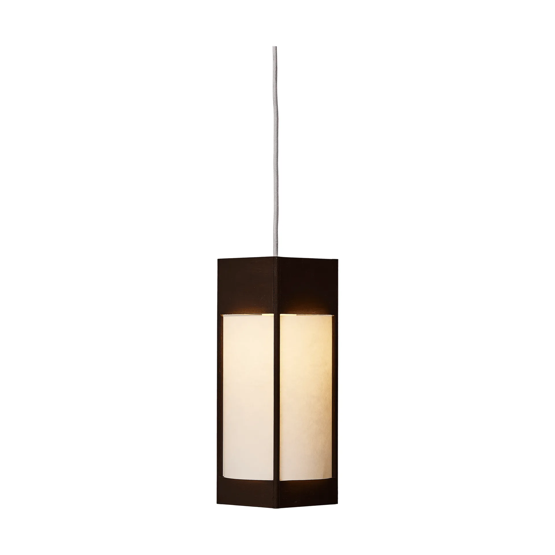 Andon Pendelleuchte, Dunkelbraune Esche, small Form & Refine