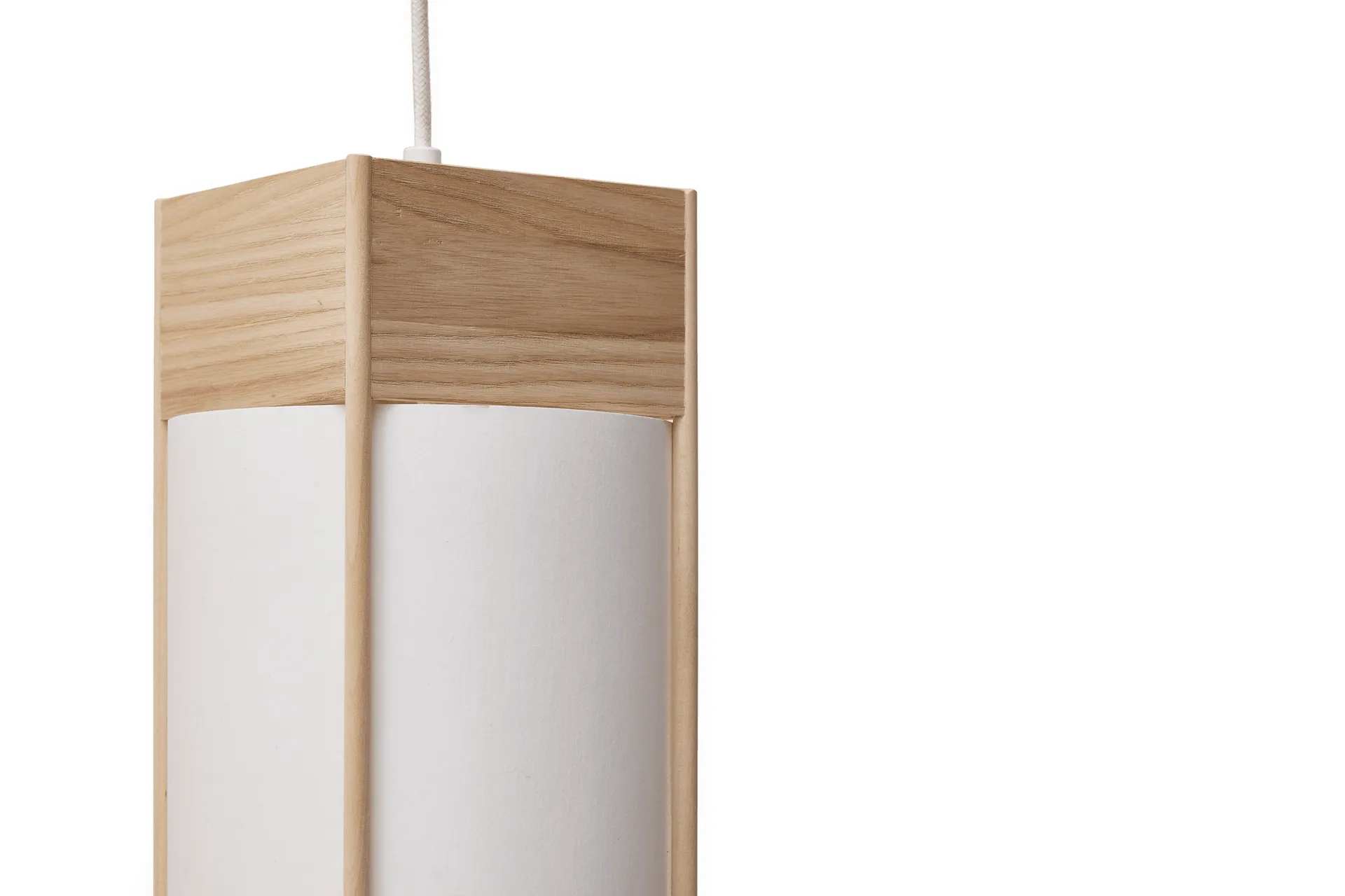 Andon Pendelleuchte, Esche, lang Form & Refine