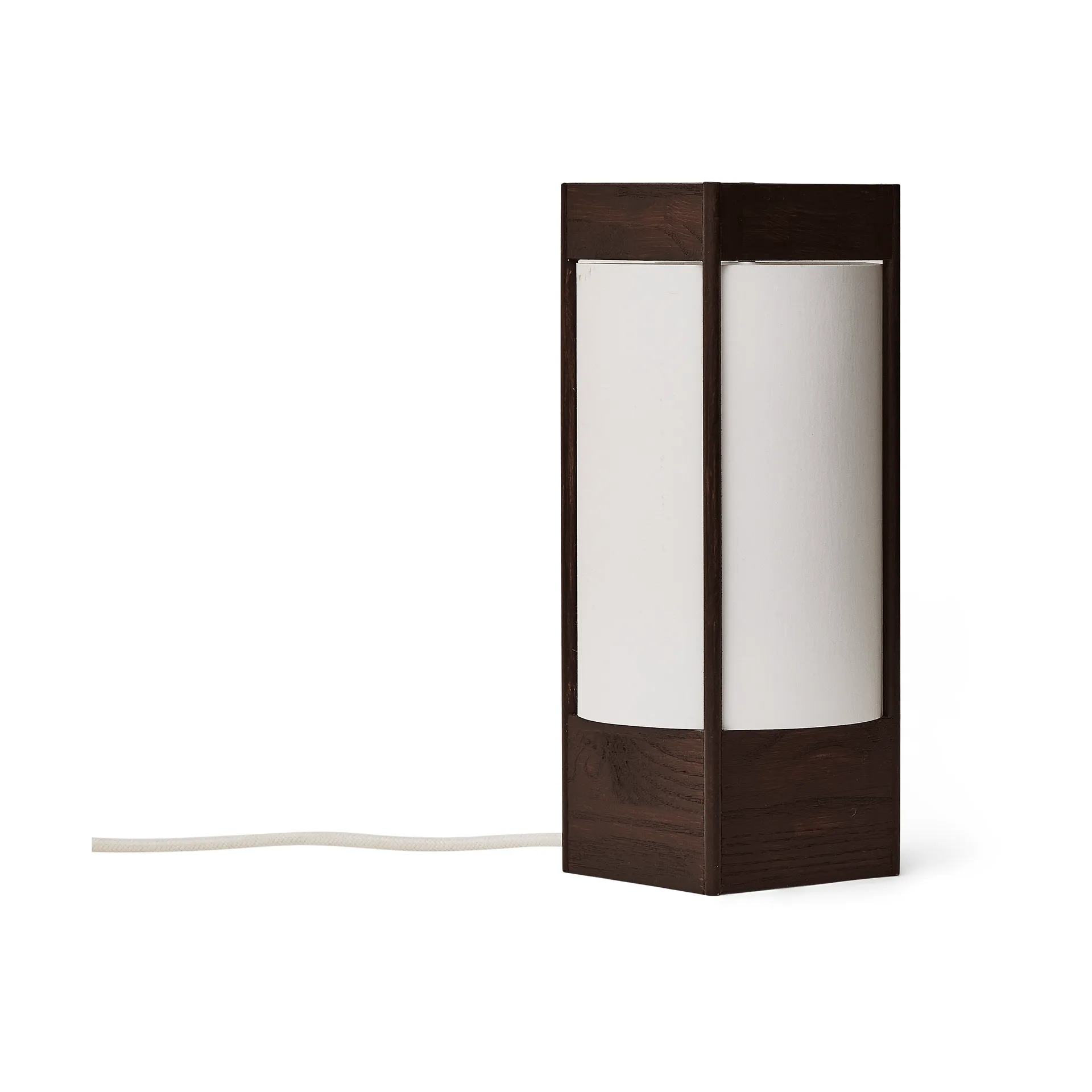 Andon Tischlampe, Dunkelbraune Esche, 32 cm Form & Refine