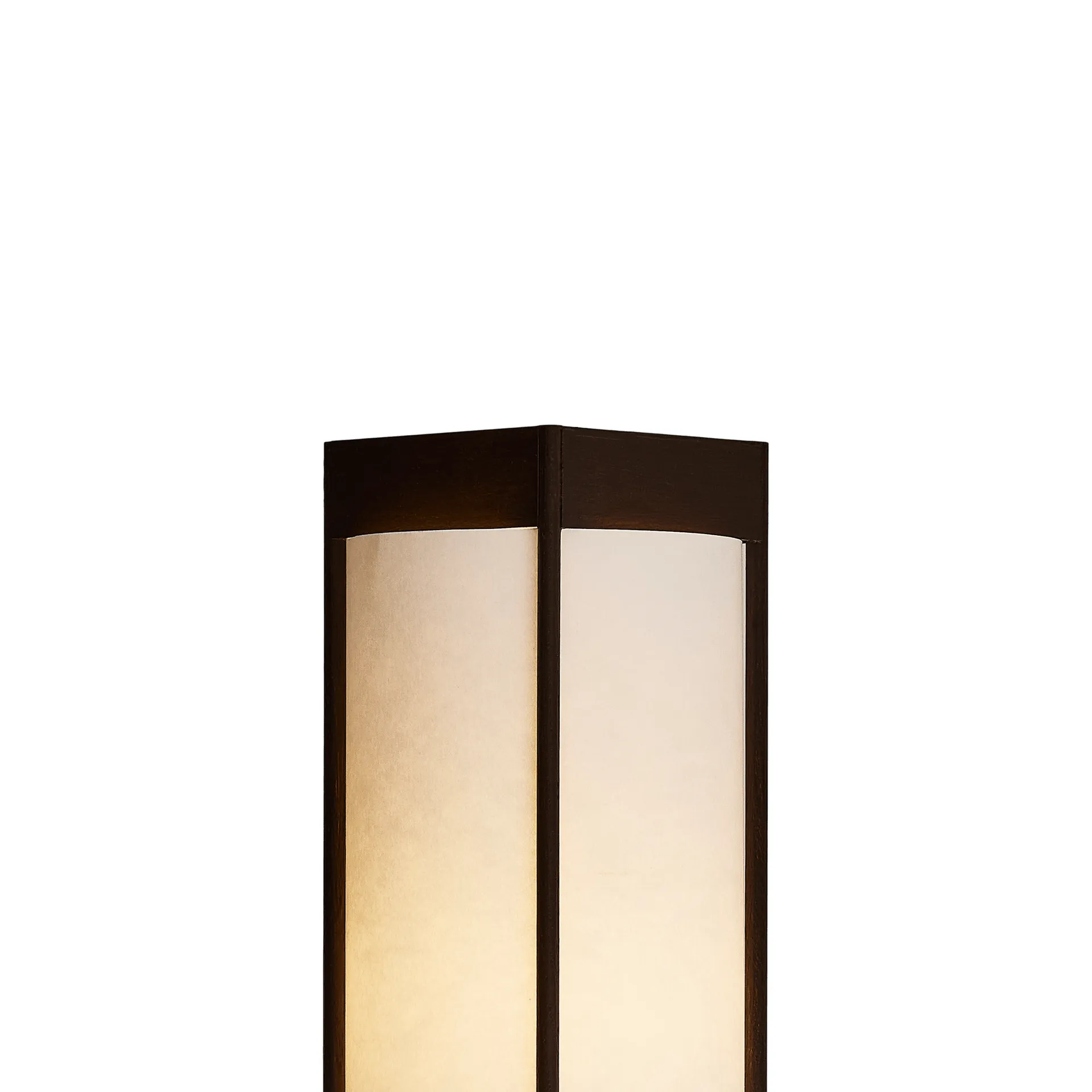 Andon Tischlampe, Dunkelbraune Esche, 32 cm Form & Refine