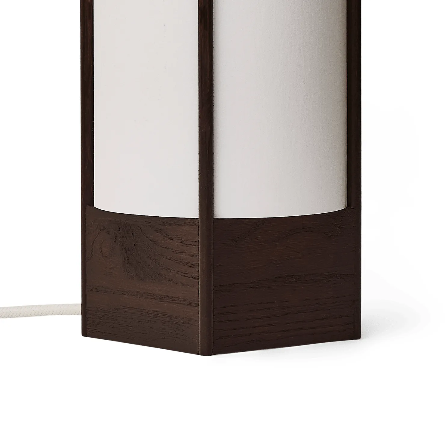 Andon Tischlampe, Dunkelbraune Esche, 32 cm Form & Refine