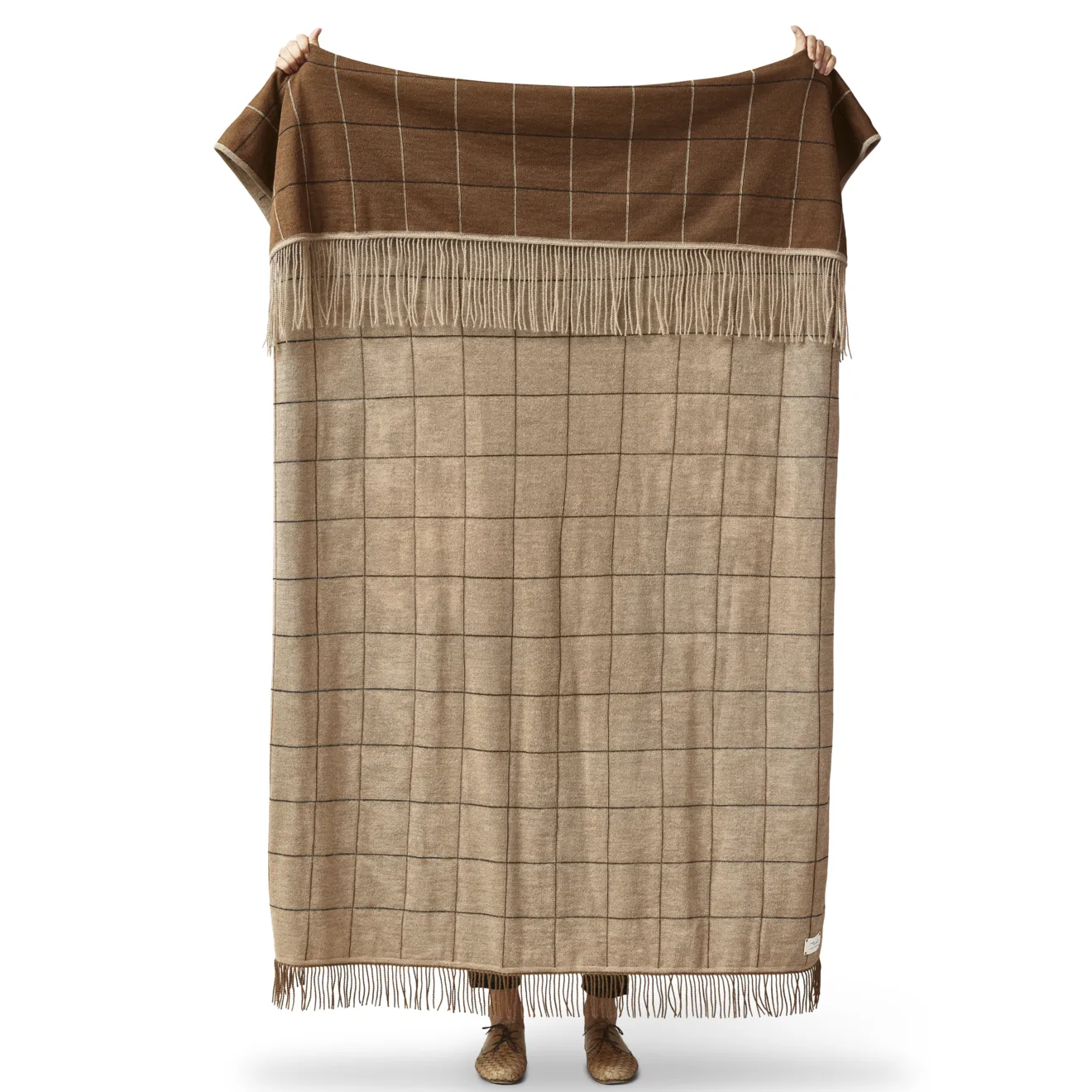 Aymara Decke 130x190 cm, New square brown Form & Refine