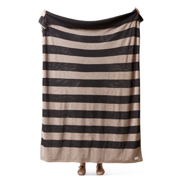Aymara Decke 130x190 cm, Ribbon Beige-black Form & Refine