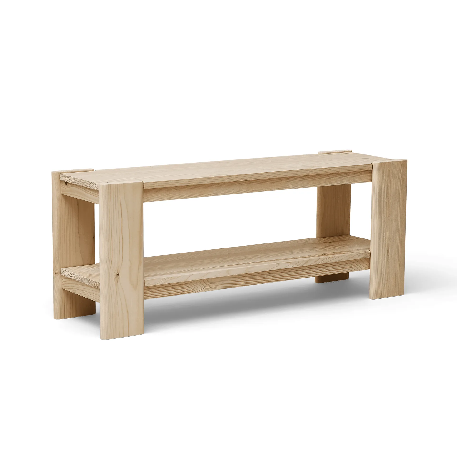 Beam Bank 112 cm, Kiefernholz Form & Refine