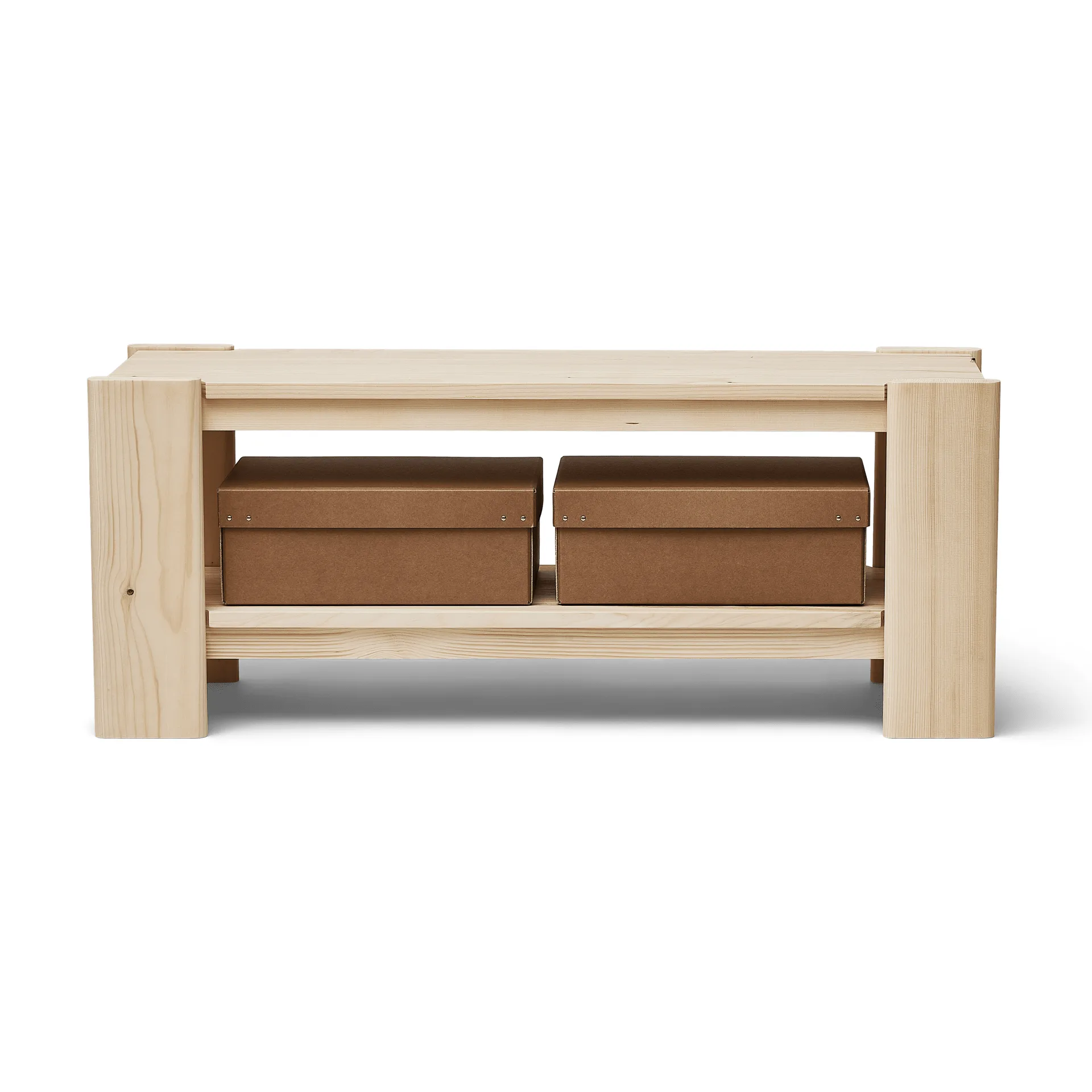 Beam Bank 112 cm, Kiefernholz Form & Refine