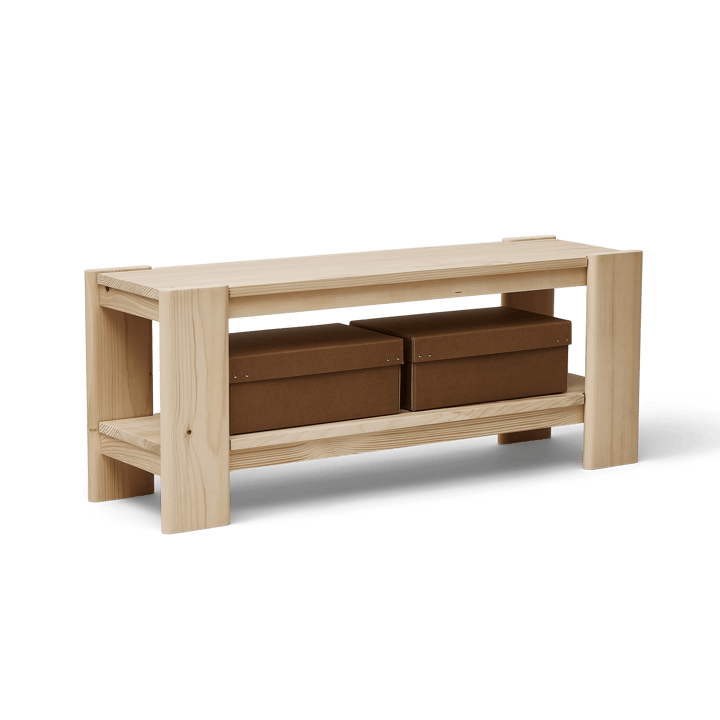 Beam Bank 112 cm, Kiefernholz Form & Refine