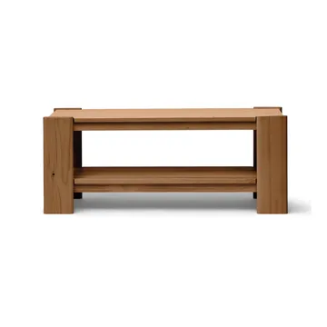 Beam Bank - Deep brown pine, 112x45x33 cm - Form & Refine