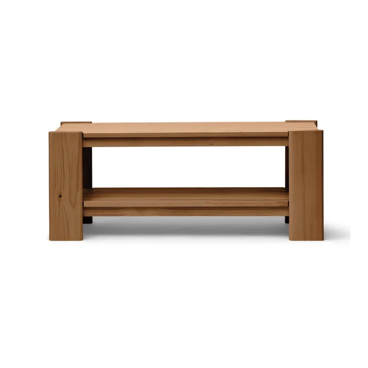 Beam Bank - Deep brown pine, 112x45x33 cm - Form & Refine