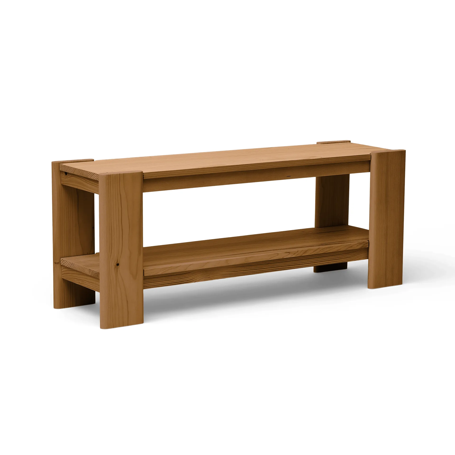 Beam Bank, Deep brown pine, 112x45x33 cm Form & Refine