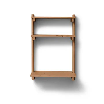 Beam Office Shelf Regal mit Schreibtisch - Deep brown pine, 60x90,5x40 cm - Form & Refine