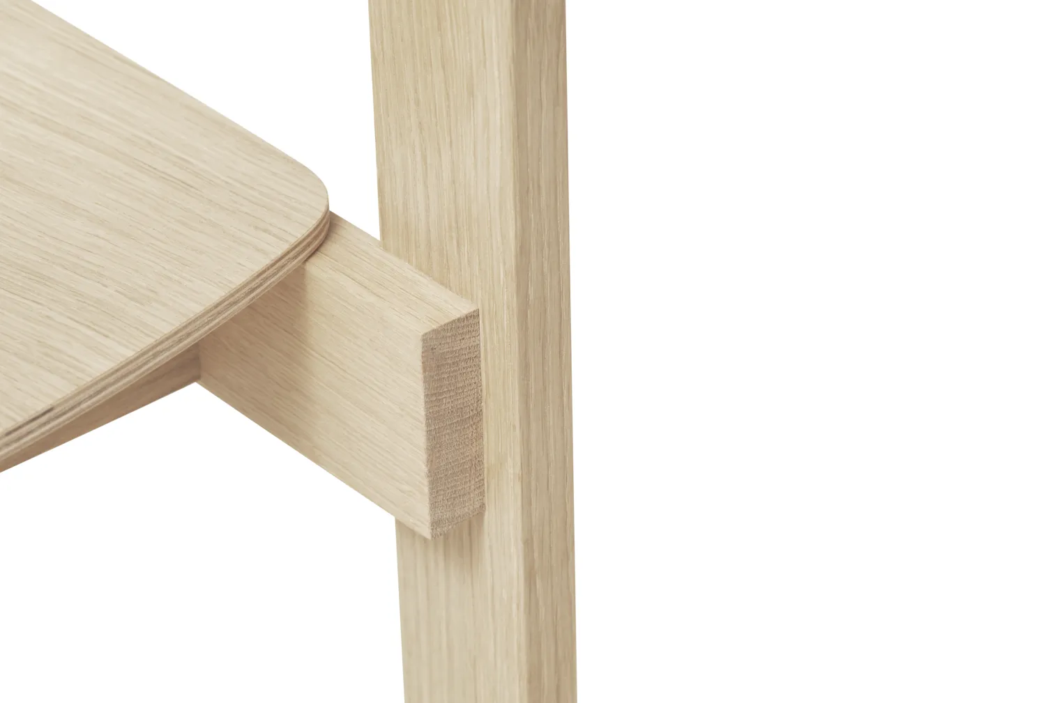 Blueprint Stuhl, Weiße Eiche Form & Refine